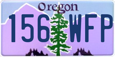 OR license plate 156WFP