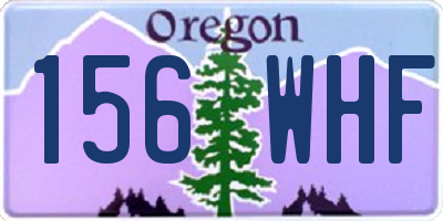 OR license plate 156WHF
