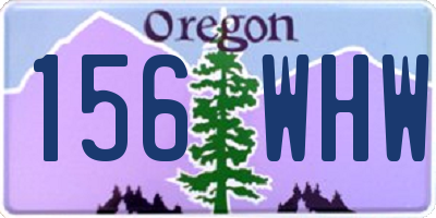 OR license plate 156WHW
