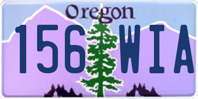 OR license plate 156WIA