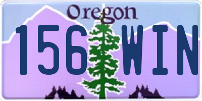 OR license plate 156WIN