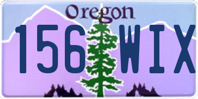 OR license plate 156WIX