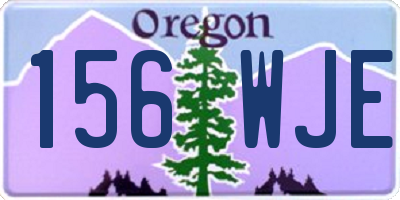 OR license plate 156WJE