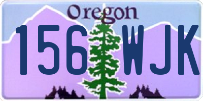 OR license plate 156WJK