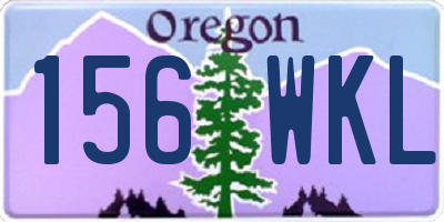 OR license plate 156WKL