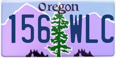 OR license plate 156WLC