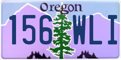 OR license plate 156WLI