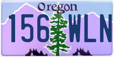 OR license plate 156WLN
