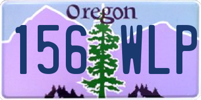 OR license plate 156WLP