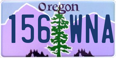 OR license plate 156WNA