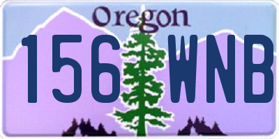 OR license plate 156WNB