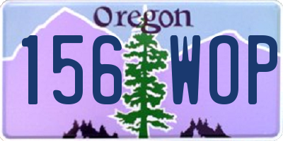 OR license plate 156WOP