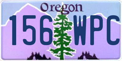 OR license plate 156WPC