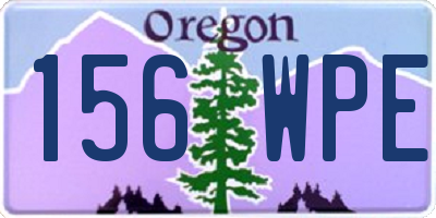 OR license plate 156WPE