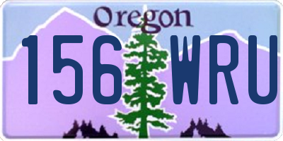 OR license plate 156WRU