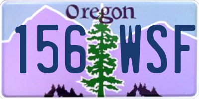 OR license plate 156WSF