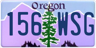 OR license plate 156WSG