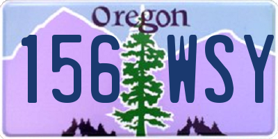 OR license plate 156WSY