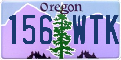 OR license plate 156WTK