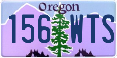 OR license plate 156WTS