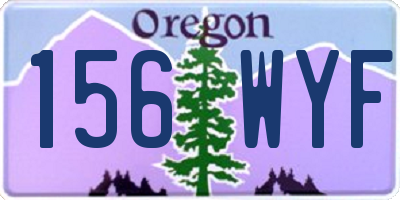OR license plate 156WYF