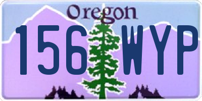 OR license plate 156WYP