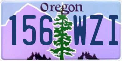 OR license plate 156WZI