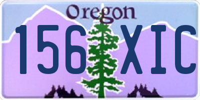OR license plate 156XIC