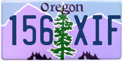 OR license plate 156XIF