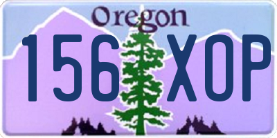 OR license plate 156XOP