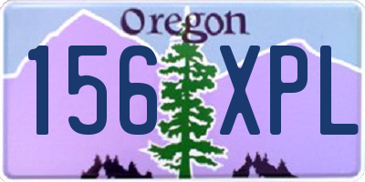 OR license plate 156XPL