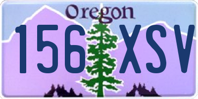 OR license plate 156XSV