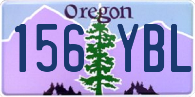 OR license plate 156YBL