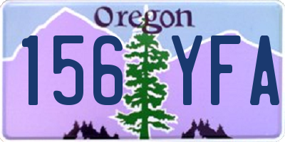 OR license plate 156YFA