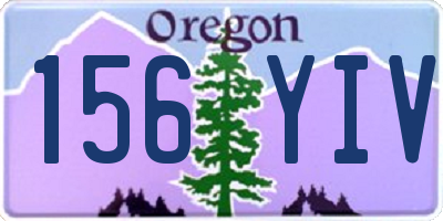 OR license plate 156YIV