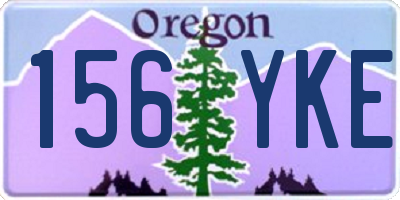 OR license plate 156YKE