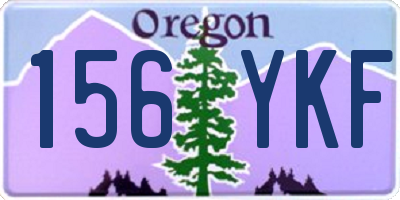 OR license plate 156YKF