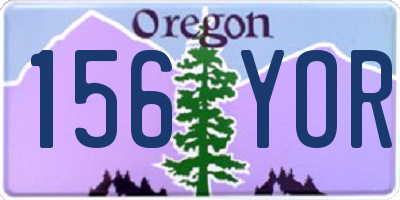 OR license plate 156YOR