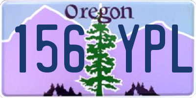 OR license plate 156YPL