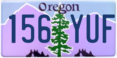 OR license plate 156YUF