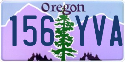 OR license plate 156YVA