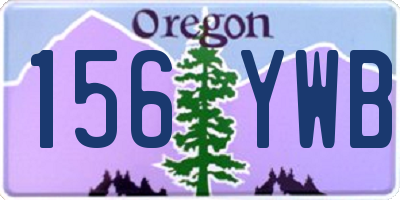 OR license plate 156YWB