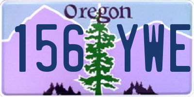 OR license plate 156YWE