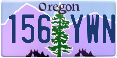 OR license plate 156YWN