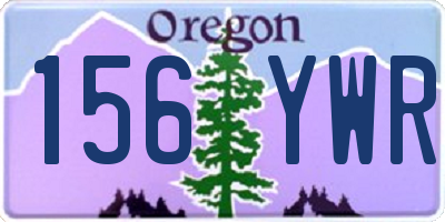 OR license plate 156YWR