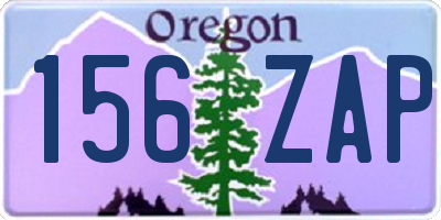OR license plate 156ZAP