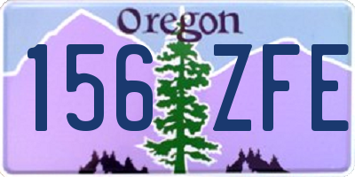 OR license plate 156ZFE