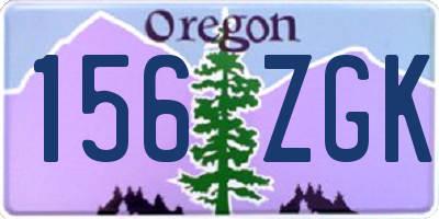 OR license plate 156ZGK