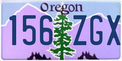 OR license plate 156ZGX