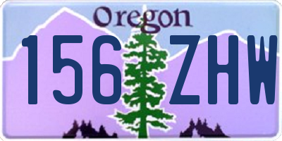OR license plate 156ZHW